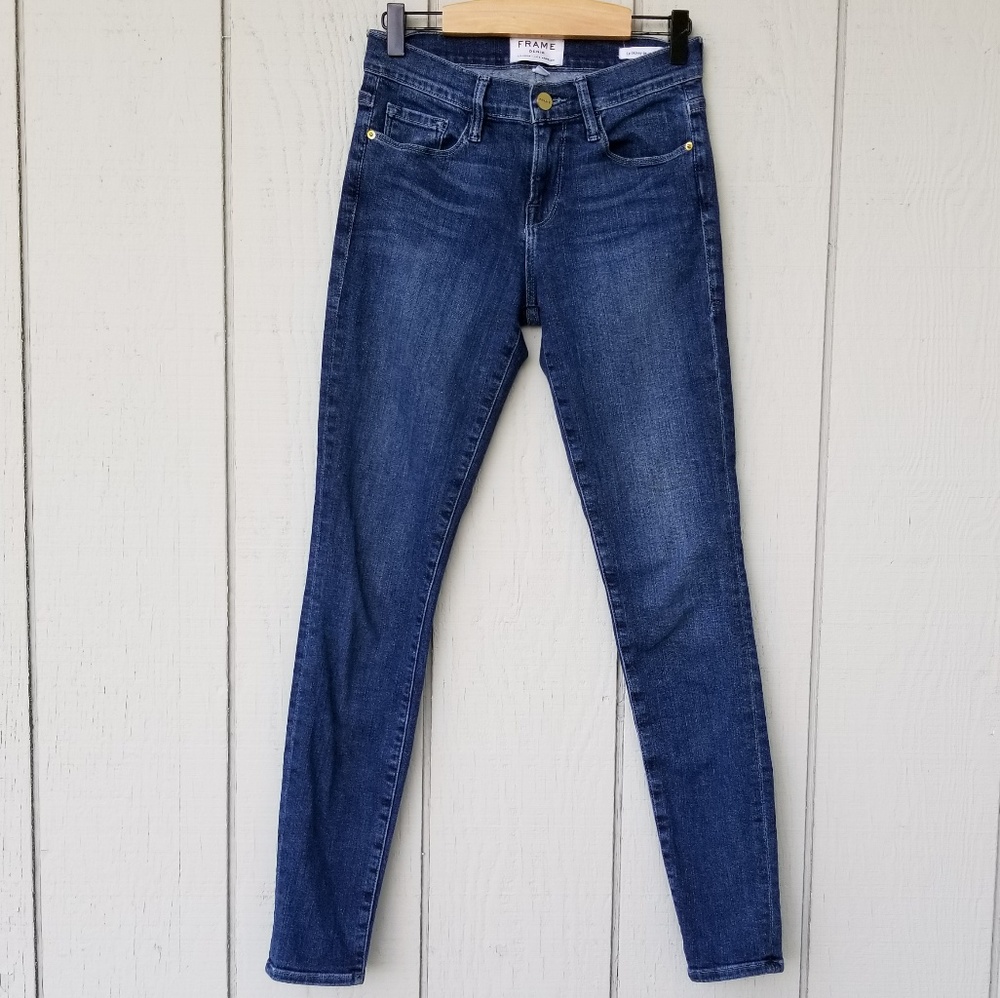 Frame Le Skinny De Jeanne Jeans Rivercrest Sz 25 - Picture 2 of 8